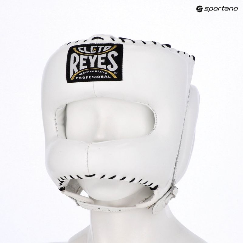 Kask bokserski Cleto Reyes With Pointed Face Nylon Bar white 3