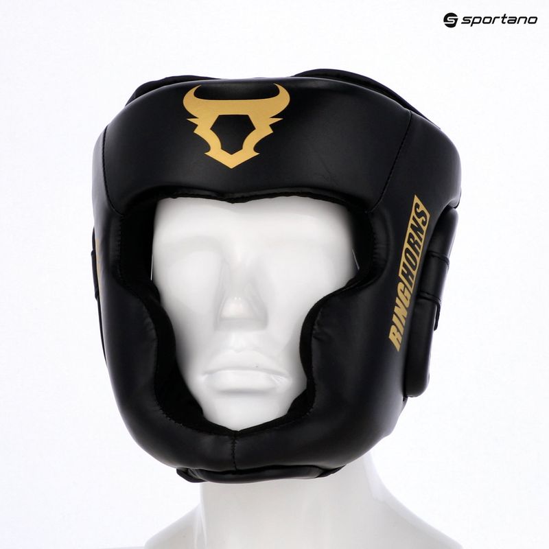 Kask bokserski Venum Ringhorns Charger Headgear black/gold 8