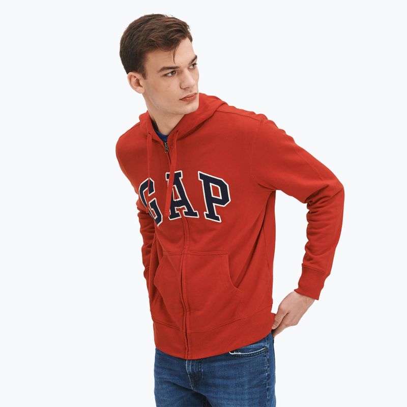 Bluza męska GAP XLS FT Arch FZ HD lasalle red 2