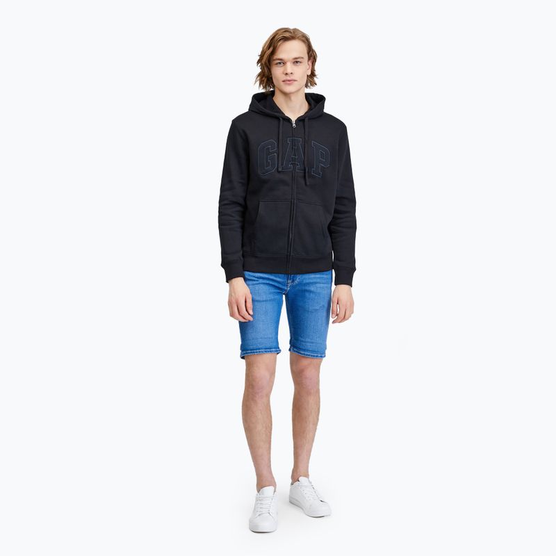 Bluza męska GAP V-Heritage Logo FZ true black 2