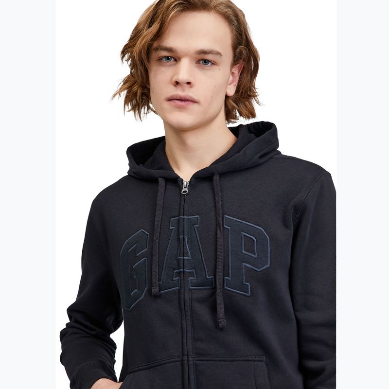 Bluza męska GAP V-Heritage Logo FZ true black 4