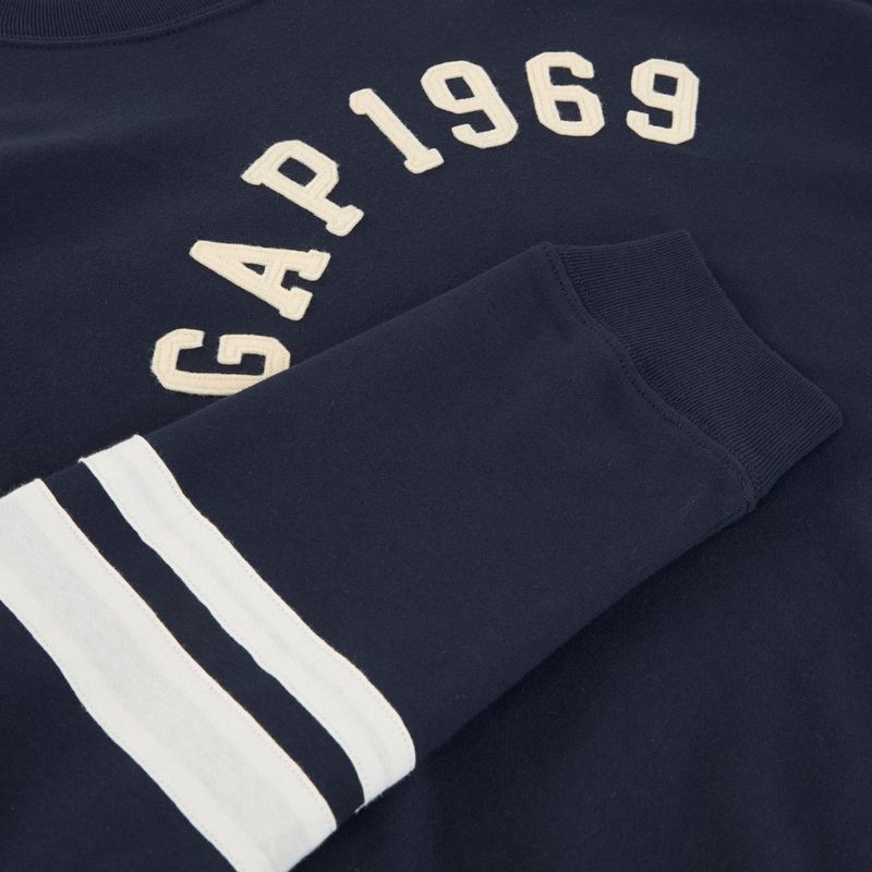 Bluza męska GAP Logo Piping Crewneck blue navy 3