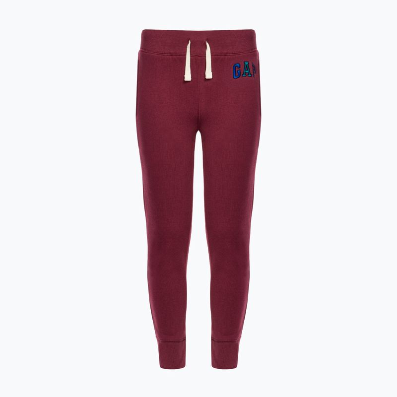 Spodnie dziecięce GAP V-Fall Fash Logo Jogger deep garnet red