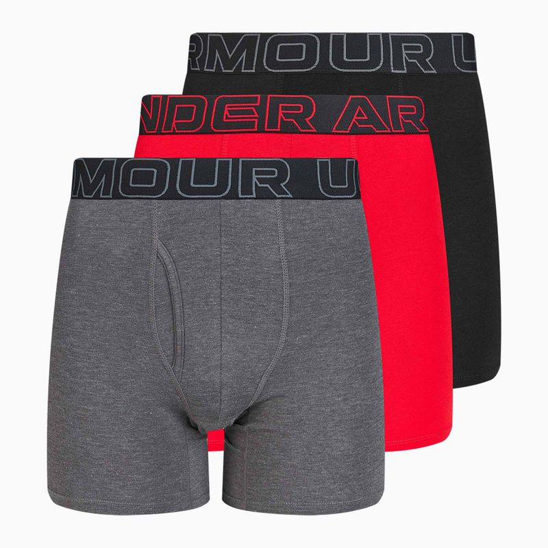 Bokserki męskie Under Armour Perf Cotton 6" 3 pary castlerock