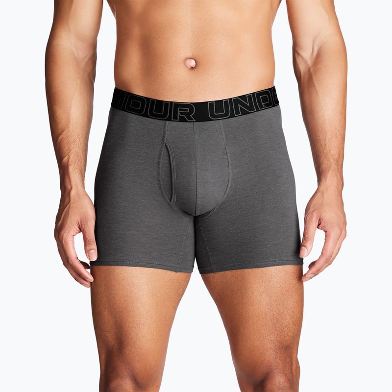 Bokserki męskie Under Armour Perf Cotton 6" 3 pary castlerock 11