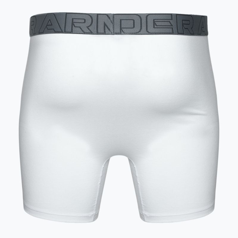 Bokserki męskie Under Armour Perf Cotton 6" 3 pary white/black 2