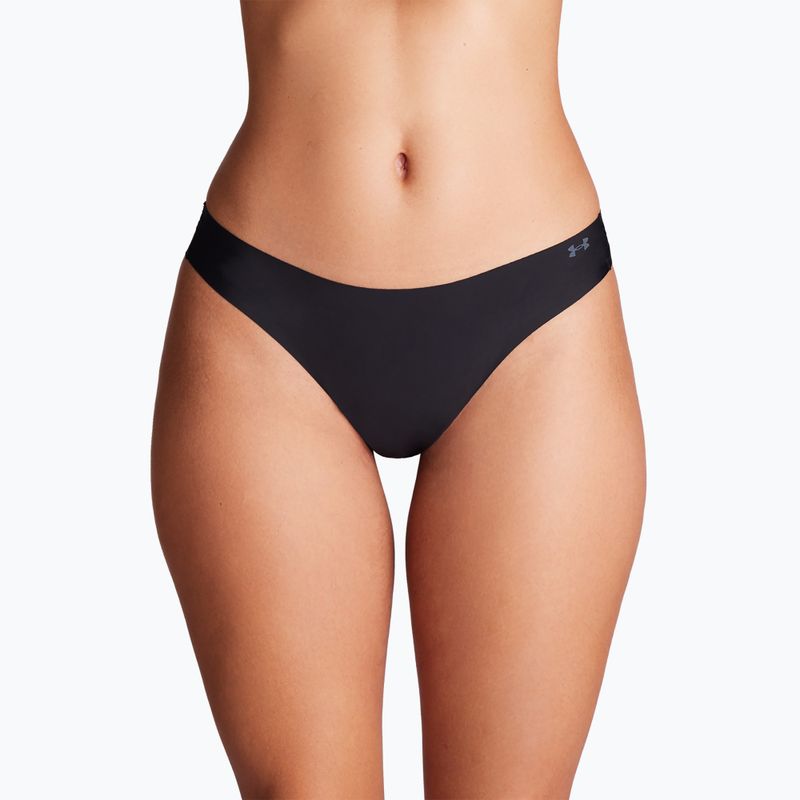 Stringi damskie Under Armour Pure Stretch Ns Thong 3 szt. black 5