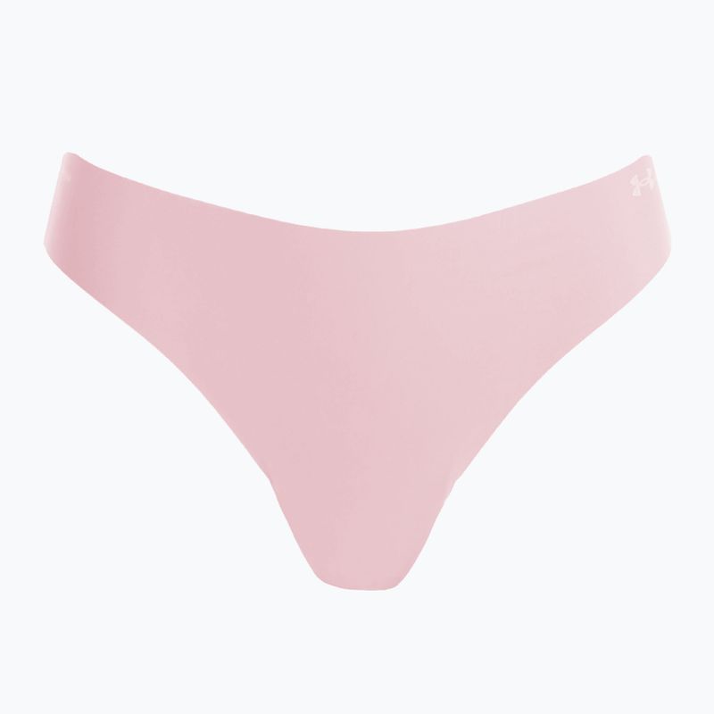 Stringi damskie Under Armour Pure Stretch Ns Thong 3 pary canyon pink/black 2