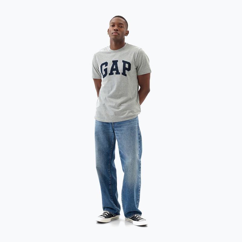 Koszulka męska GAP Soft Basic Logo heather grey 2