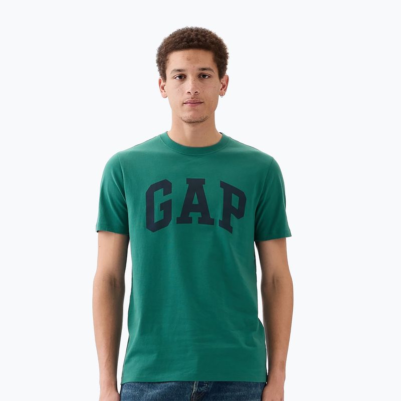 Koszulka męska GAP Soft Basic Logo jade stone