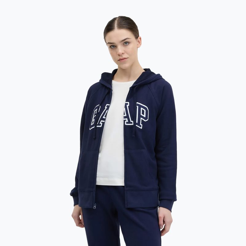 Bluza damska GAP French Fullzip Logo Hoodie navy