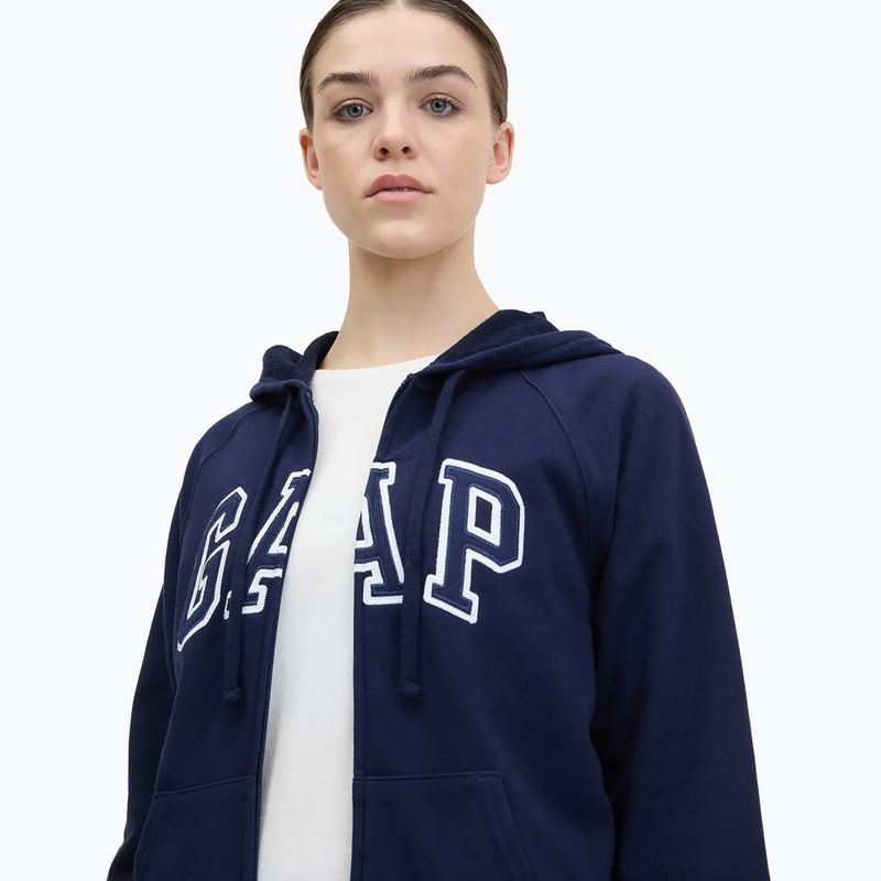 Bluza damska GAP French Fullzip Logo Hoodie navy 4