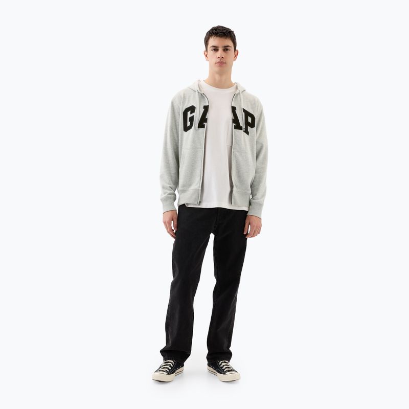 Bluza męska GAP Heritage French Terry Fullzip Logo light heather grey 2