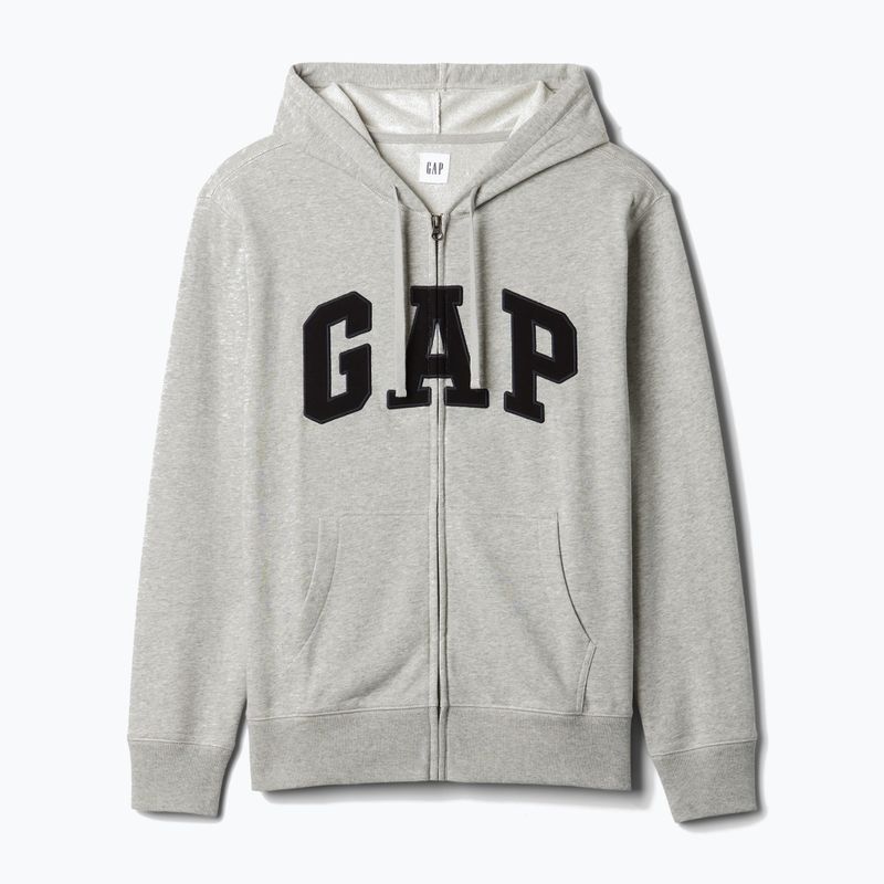 Bluza męska GAP Heritage French Terry Fullzip Logo light heather grey 5
