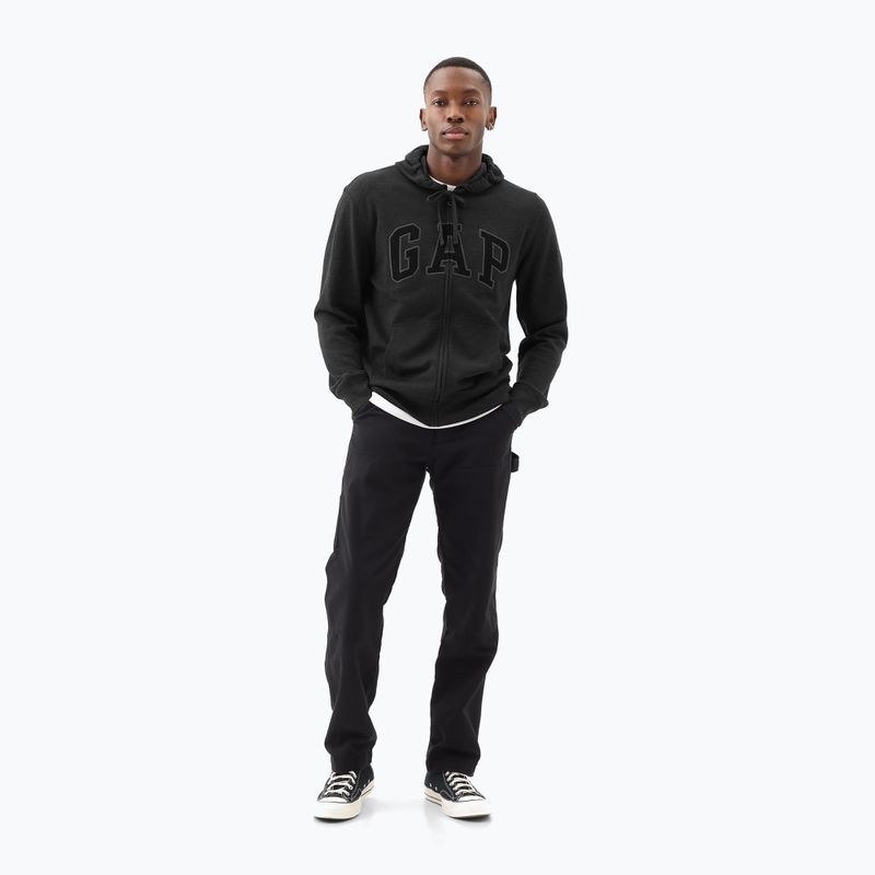Bluza męska GAP Heritage French Terry Fullzip Logo charcoal heather grey 2