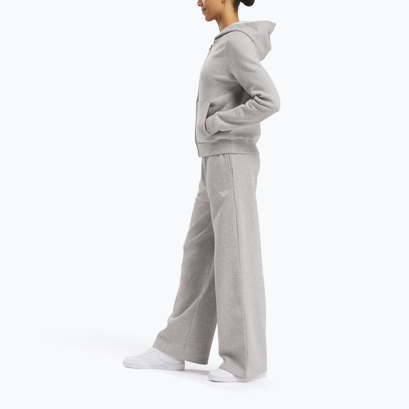 Spodnie damskie Reebok Identity Small Logo Fleece WIde Leg medium grey heather 2