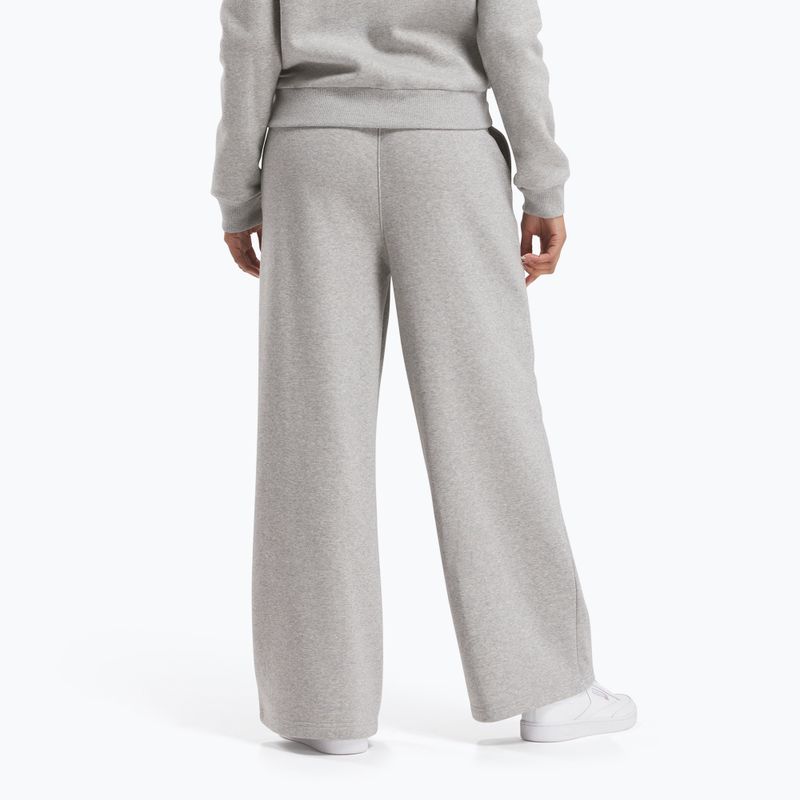 Spodnie damskie Reebok Identity Small Logo Fleece WIde Leg medium grey heather 3