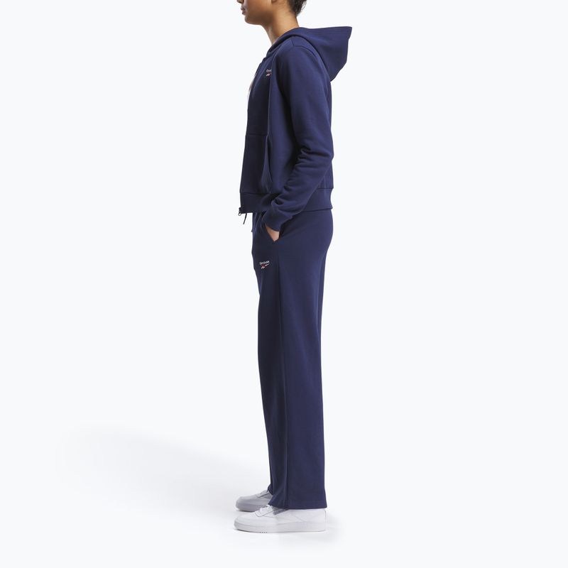 Spodnie damskie Reebok Identity Small Logo Fleece WIde Leg vector navy 2