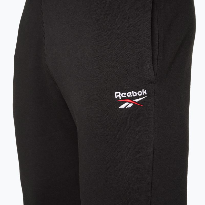 Spodnie Reebok Identity Small Logo Fleece Jogger black/white/vector red 3