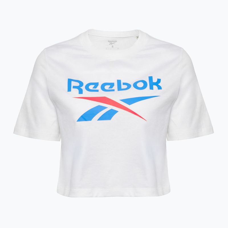 Koszulka damska Reebok Identity Big Logo Crop Tee white/coral/blue