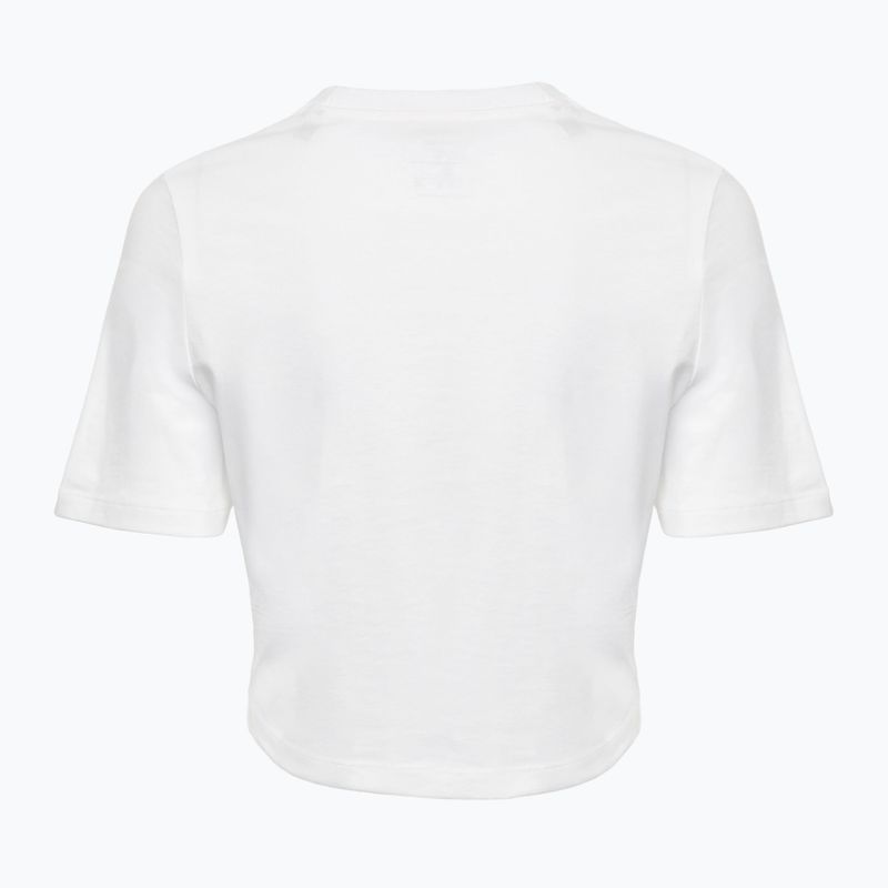 Koszulka damska Reebok Identity Big Logo Crop Tee white/coral/blue 2