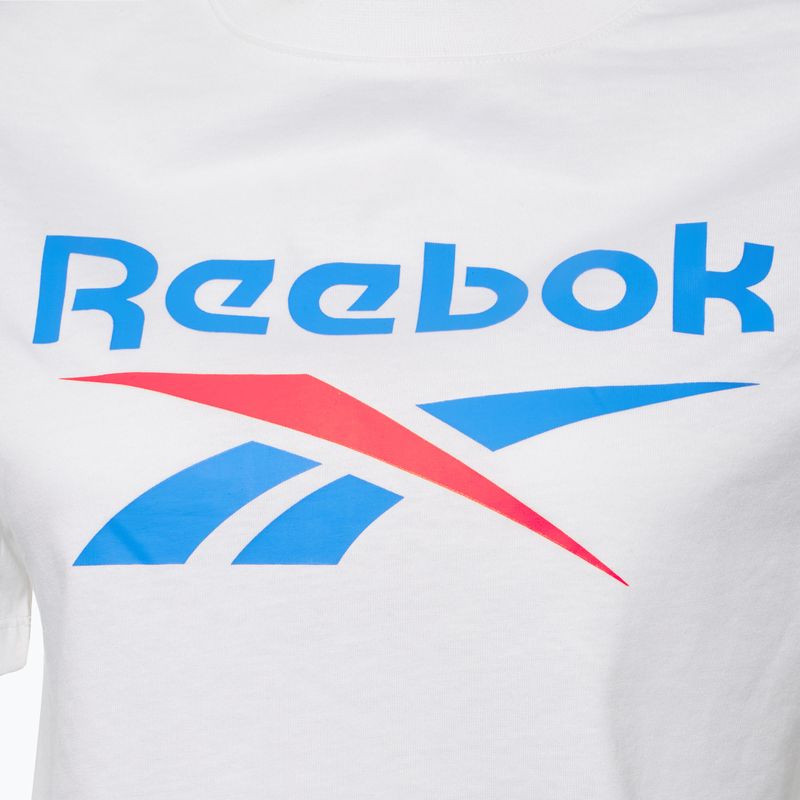 Koszulka damska Reebok Identity Big Logo Crop Tee white/coral/blue 3