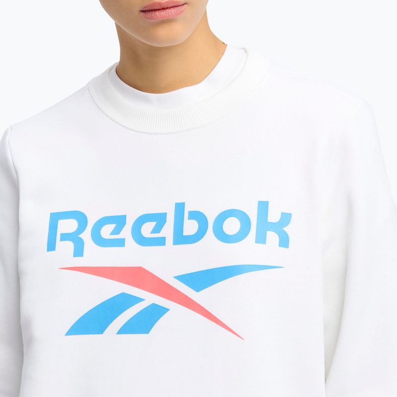 Bluza damska Reebok Identity Big Logo Fleece Crew white/coral/blue 4