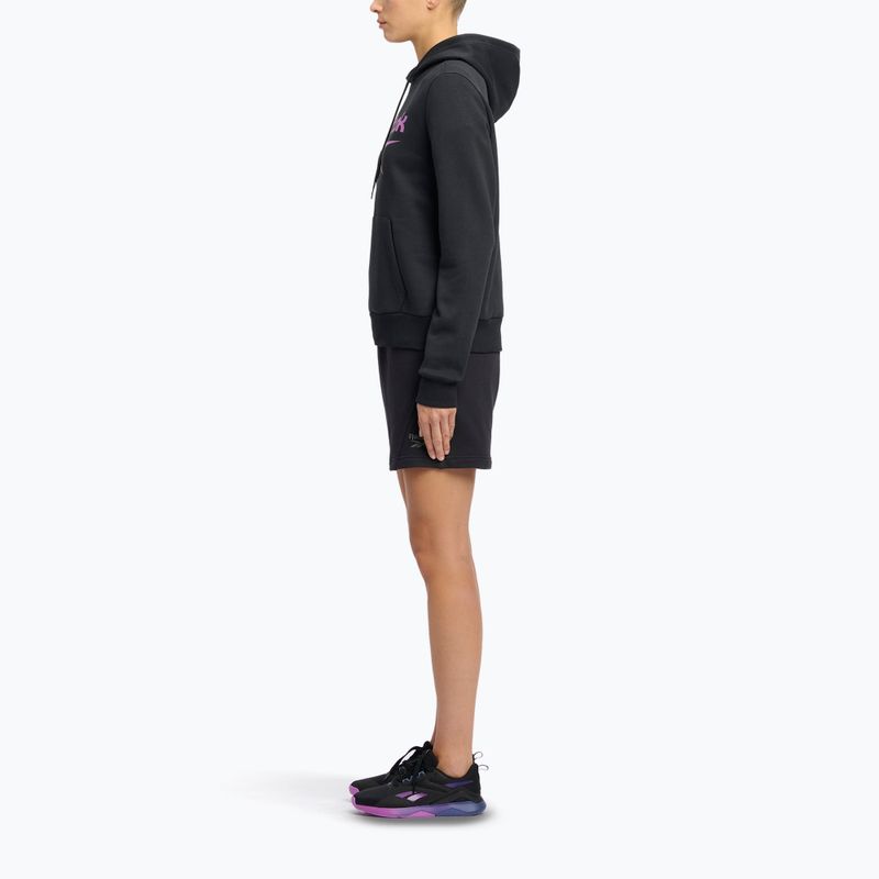 Bluza damska Reebok Identity Big Logo Fleece black/purple rave/electric amber 2