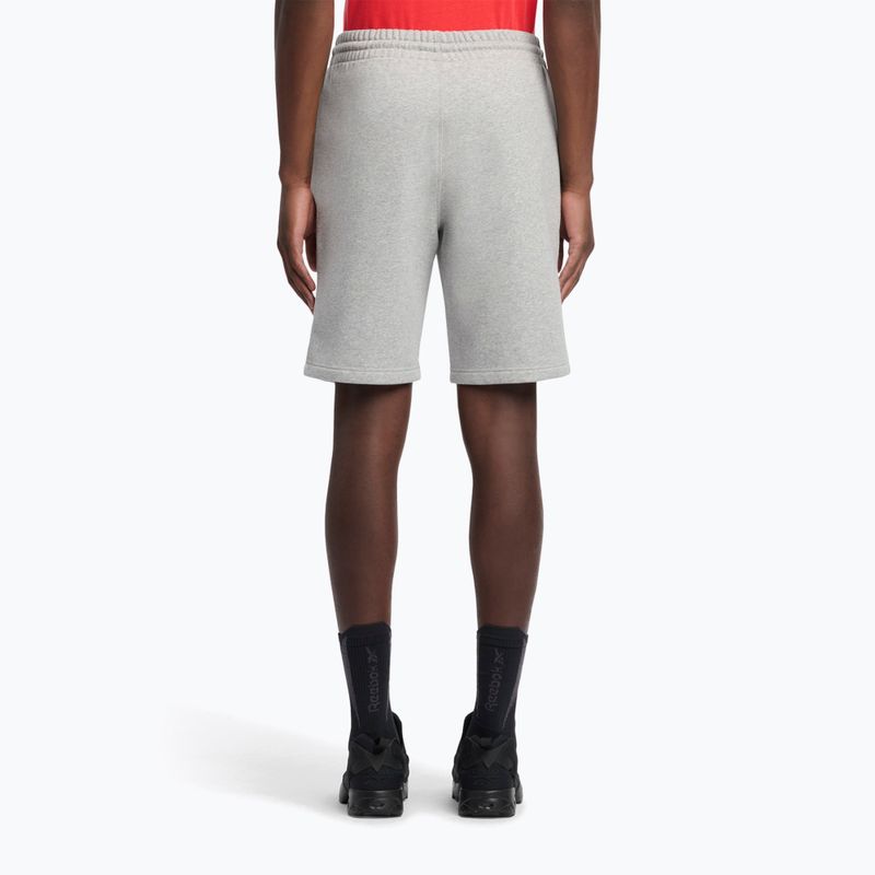 Spodenki treningowe męskie Reebok Identity Small Logo Fleece medium grey heather/vector red 3