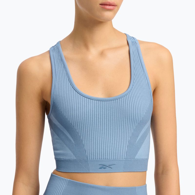 Biustonosz treningowy damski Reebok Rbk Lab Seamless upgrade blue 4