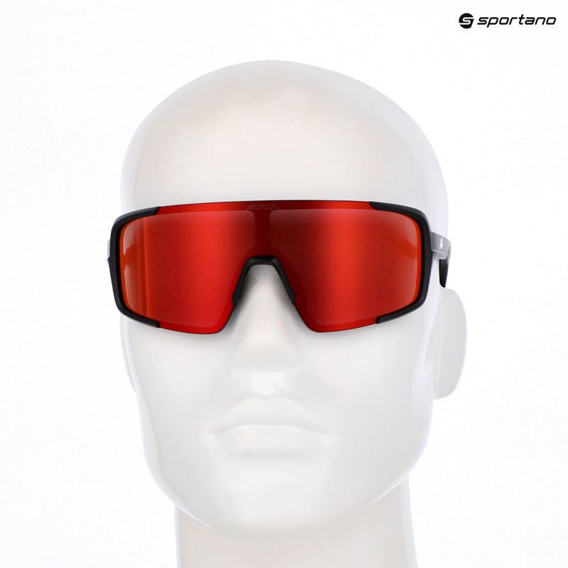 Okulary przeciwsłoneczne Alpina Lumin black matt/red mirror 7