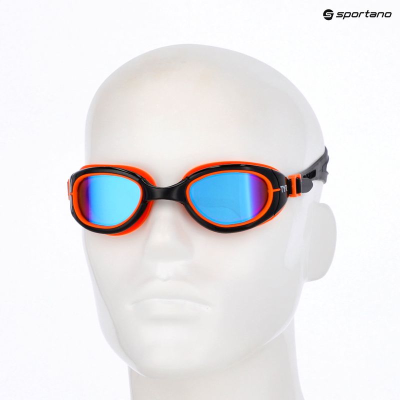 Okulary do pływania TYR Special Ops 2.0 Mirrored black/blue/orange 3