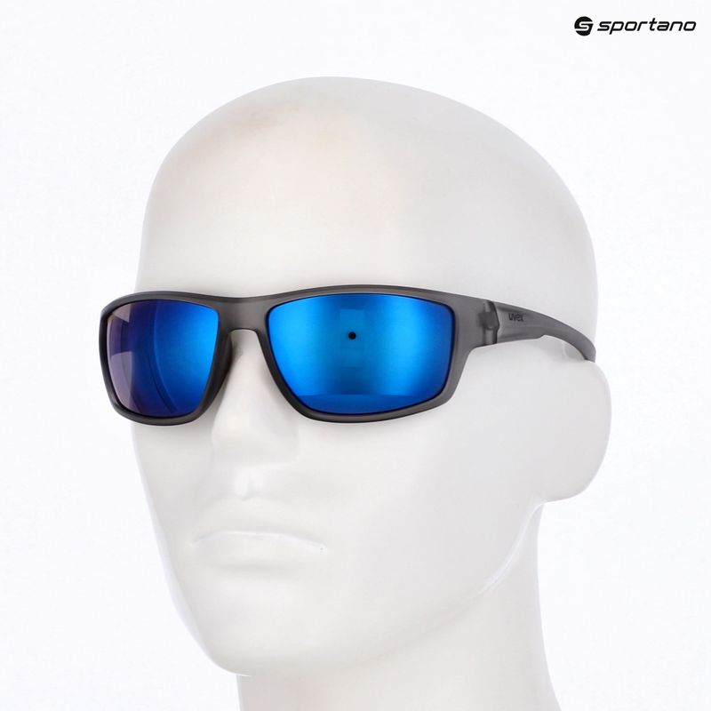 Okulary przeciwsłoneczne UVEX Sportstyle 230 smoke matt/mirror blue 7