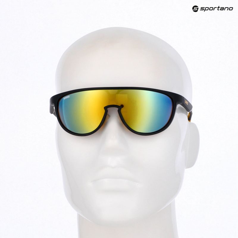 Okulary przeciwsłoneczne dziecięce UVEX Sportstyle 515 black matt/mirror yellow 10