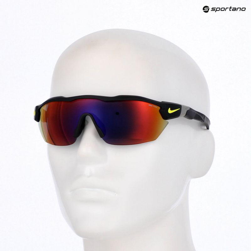 Okulary przeciwsłoneczne męskie Nike Show X3 Elite L matte black/volt/field tint 7