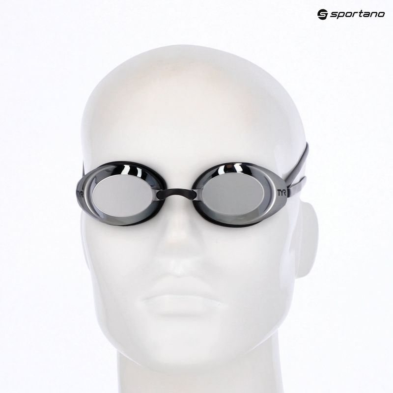 Okulary do pływania TYR Vecta Racing Mirrored silver/black/black 3