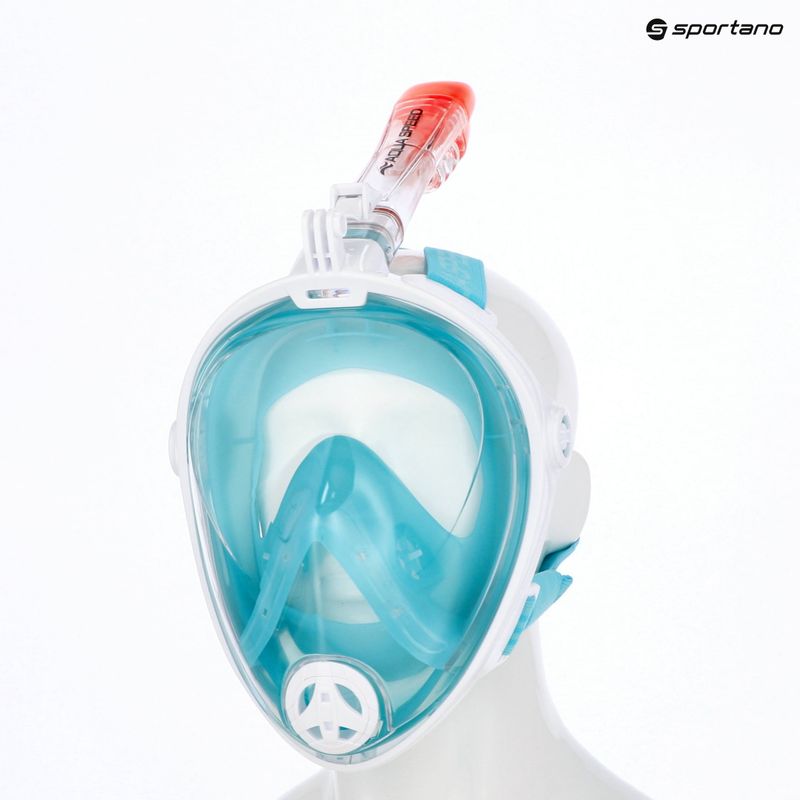 Maska pełnotwarzowa do snorkelingu AQUA-SPEED Spectra 2.0 biała/niebieska 6