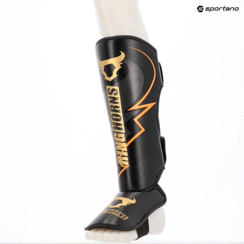 Ochraniacze piszczeli i stóp Venum Ringhorns Charger Shin black/gold 7