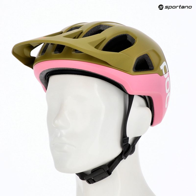 Kask rowerowy POC Cularis olivine green matt/thulite pink matt 6