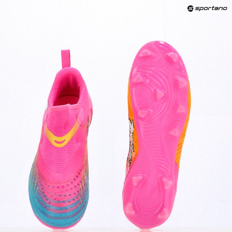 Buty piłkarskie dziecięce PUMA Future 9 Match LL FG/AG Jr poison pink/puma wht/sun stream/bright aqua/puma blk 16