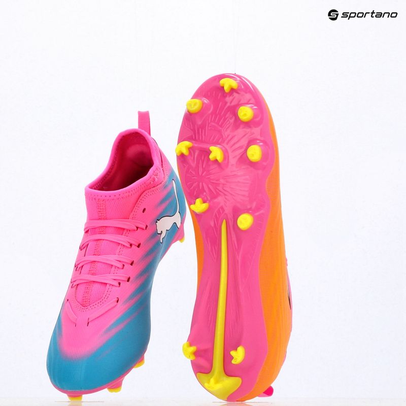 Buty piłkarskie dziecięce PUMA Ultra 6 Match FG/AG Jr poison pink/puma wht/sun stream/bright aqua/puma blk 17