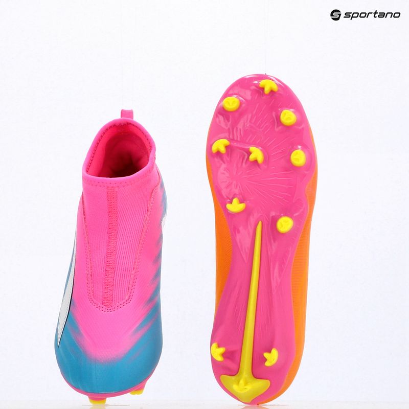 Buty piłkarskie dziecięce PUMA Ultra 6 Match+ LL FG/AG Jr poison pink/puma wht/sun stream/bright aqua/puma blk 16