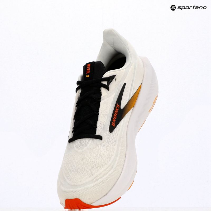 Buty do biegania męskie Brooks Revel 9 white/orange/black 15