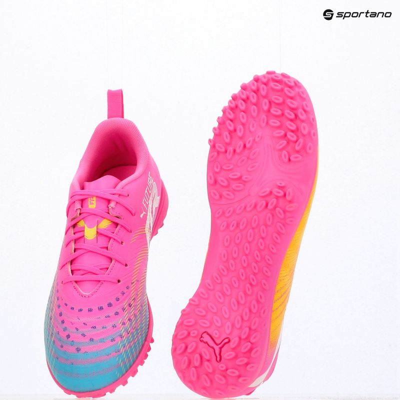 Buty piłkarskie dziecięce PUMA Future 9 Play TT poison pink/puma wht/sun stream/bright aqua/puma blk 17