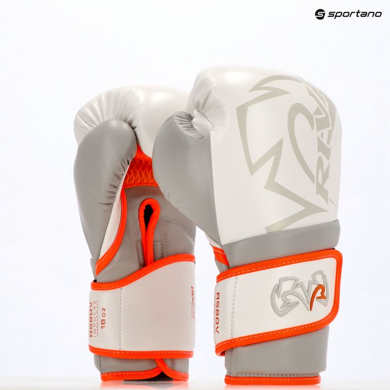 Rękawice bokserskie Rival Impulse Sparring Gloves Gants white/orange 5