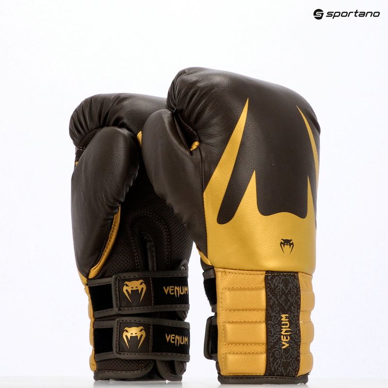 Rękawice bokserskie Venum Reverso Boxing chocolate/gold 12