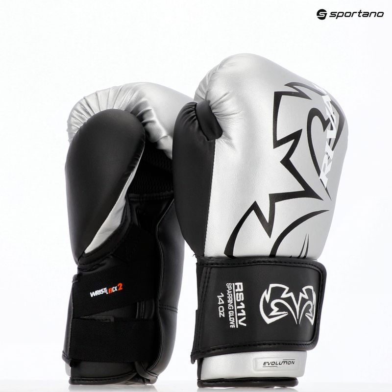 Rękawice bokserskie Rival RS11V Evolution silver 5
