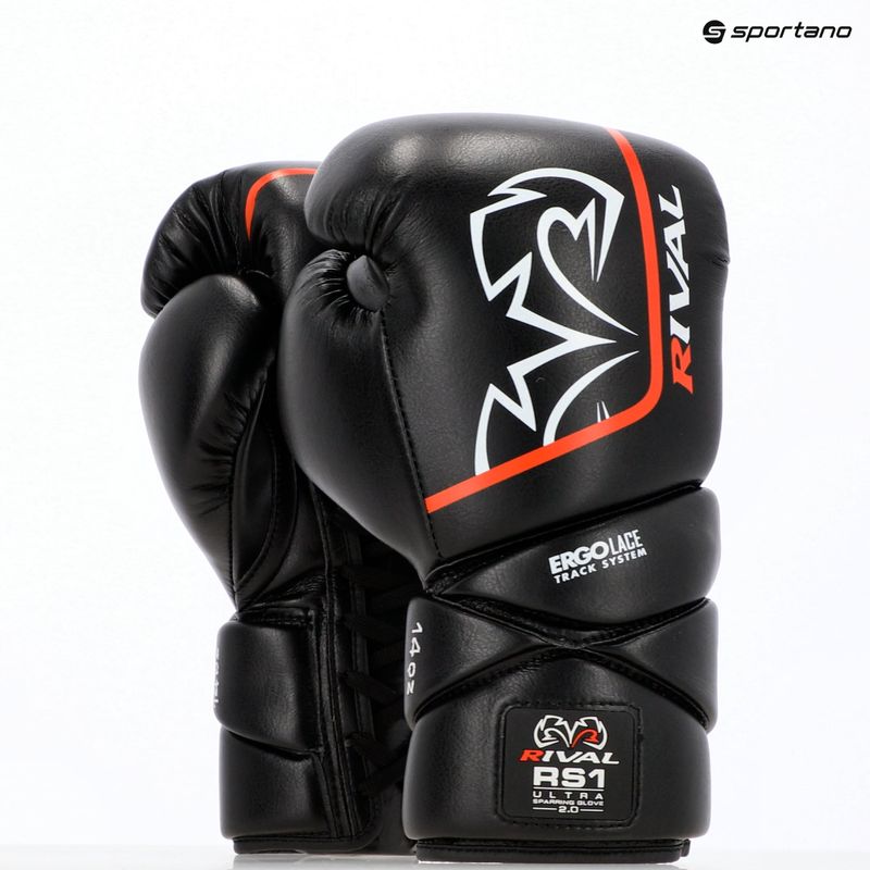 Rękawice bokserskie Rival RS1 Ultra Sparring 2.0 black 14