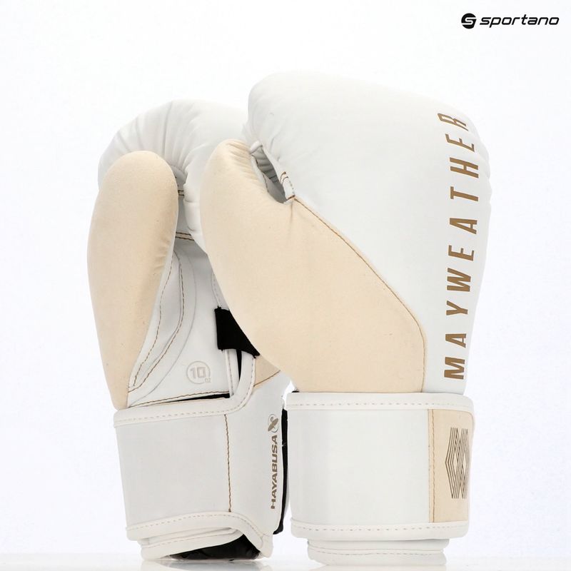 Rękawice bokserskie Hayabusa Mayweather Champ white/gold 8