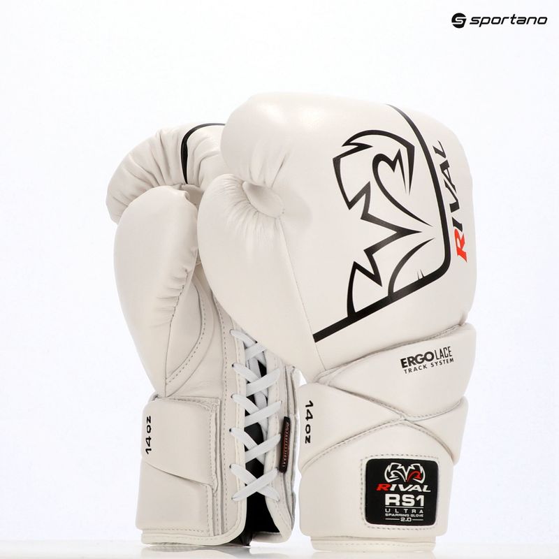 Rękawice bokserskie Rival RS1 Ultra Sparring 2.0 white 11
